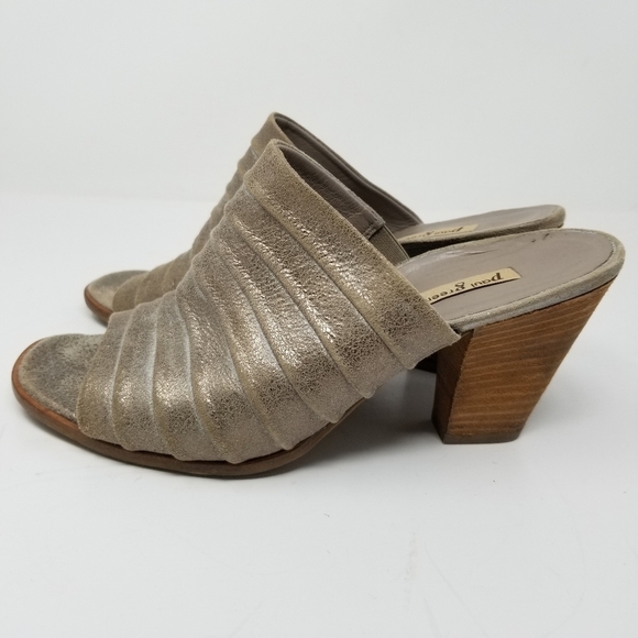 Paul Green Winston Metallic Mule Sandal Slip On Heel Womens Size 4.5 - Picture 8 of 13